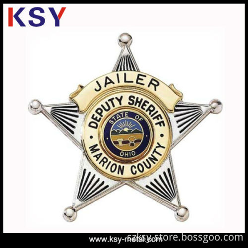 2013 high quality large five star metal badges